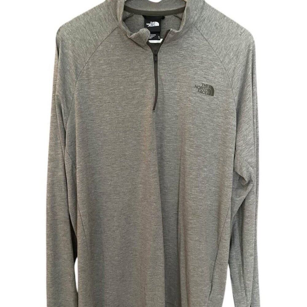 North Face Moss Green Lightweight Stretch Quarter Zip Pullover Men’s size XL